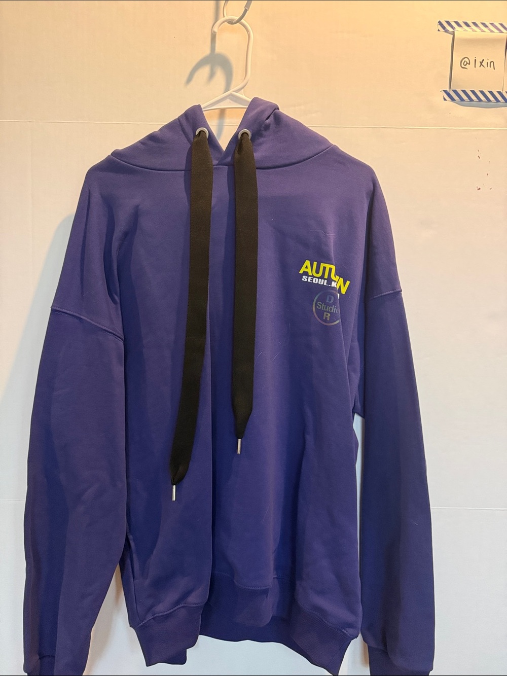 Salty Crew Purple Hoodie with Black Label and White Text